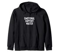 Fun Emotional Support Waiter Therapy Joke Felpa con Cappuccio