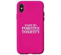 Fun Enjoy My Positive Toxicity Sarcasm Joke Design Custodia per iPhone X/XS