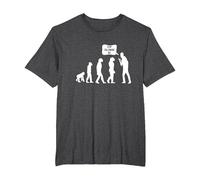 Fun Evolution e Darwin T-Shirt Maglietta, Uomo Taglie Grandi, Grigio Scuro, 2X Tall