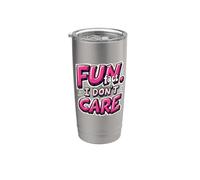 Fun Fact I Don't Care Bicchiere termico in acciaio inox doppia parete