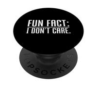 Fun Fact I Don't Care Funny Daying Sarcasm Humor Citazione PopSockets PopGrip Adesivo