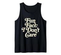 Fun Fact I Don't Care Sarcastic Ironic Funny Vintage Vibes Canotta