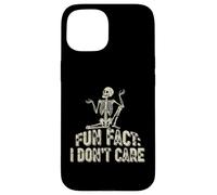 Fun Fact I Don't Care - Scheletro divertente Custodia per iPhone 15