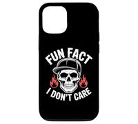 Fun Fact I Don't Care - Scheletro sarcastico divertente per adulti Custodia per iPhone 12/12 Pro
