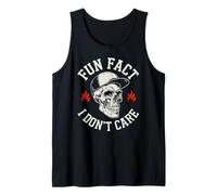 Fun Fact I Don't Care Skull - Divertente Design Sarcastico Canotta
