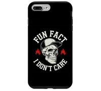 Fun Fact I Don't Care Skull - Divertente design sarcastico Custodia per iPhone 7 Plus/8 Plus