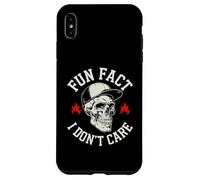 Fun Fact I Don't Care Skull - Divertente design sarcastico Custodia per iPhone XS Max