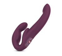 Fun Factory Share Vibe Pro Dildo a doppia estremità con vibrazione Burgundy 14 cm