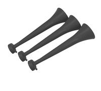 FUN FAN LINE - Confezione da 3 trombe Vuvuzela Colorate. Accessori per Feste, piñatas e Sport. Staccabile per combinare i Colori del Corpo e del bocchino. (Nero)