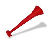 FUN FAN LINE - Confezione da 3 trombe Vuvuzela Colorate. Accessori per Feste, piñatas e Sport. Staccabile per combinare i Colori del Corpo e del bocchino. (Colore Rosso)