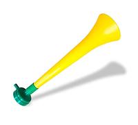 FUN FAN LINE - Confezione da 3 Vuvuzela in Plastica Resistente | Trombe di Animazione per Calcio, Eventi Sportivi e Feste | Clacson Rumore Estremo 120 Db | Cotillon per Tifosi (Brasil)
