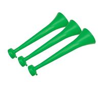 FUN FAN LINE - Pack 3 Vuvuzela di Plastica Resistente | Trombe di Animazione per Calcio, Eventi Sportivi e Feste | Clacson Rumore Estremo 120 Db | Cotillon per Tifosi (Verde)