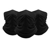 FUN FAN LINE Set da 3 Scaldacollo Multifunzionali Unisex - Nero
