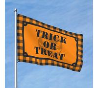 Fun Flags - Bandiera di Halloween con dolcetto o scherzetto, decorazione per camera da letto dei ragazzi (120 x 180 cm)