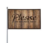 Fun Flags Please Go The f-k Away Bandiera per ragazzi camera da letto decorazione barca bandiera (152 x 244 cm)