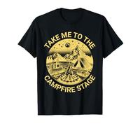 Fun Folk Music Camping Trip Take Me To The Campfire Stage Maglietta