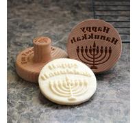 Fun Food Tools, Timbro per biscotti in legno, 6,3 cm (Happy Hanukkah CS-115)