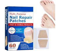 Fun/gal - 60 toppe per la riparazione delle unghie, morbide e anti divertimento, per la riparazione delle unghie, extra forti, 8 ore, per unghie dei piedi, divertenti e divertenti, toppe per unghie