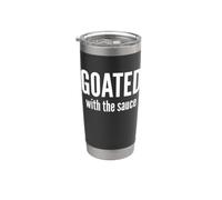 Fun Goated With the Sauce Joke Bicchiere termico in acciaio inox doppia parete