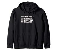 Fun Grandpa - The Man, The Myth, The Alibi Felpa con Cappuccio
