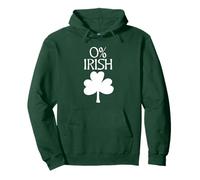 Fun Green 0% Irish Shamrock, Celtic Font | St. Patrick Day Felpa con Cappuccio