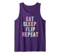 Fun Gymnast EAT SLEEP FLIP REPEAT Balance Beam Ginnastica Canotta