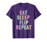Fun Gymnast EAT SLEEP FLIP REPEAT Balance Beam Ginnastica Maglietta