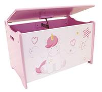 Fun House Baule per giocattoli Unicorn 713050 Legno Bianco e Rosa dai 3 anni