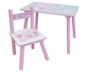 Fun House Enfant 713499 Peppa Pig - Tavolo H.41, L.61, 42 cm, con una sedia, altezza 49,5 x larghezza 31 x profondità 31,5 cm