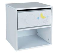 Fun House Espace Chevet/Table Nuit avec tiroir pour Enfant 713038 Space Comodino con cassetto H.36 X L. 33 X P. 30 CM per Bambini, Legno ingegnerizzato, à partir de 2 Ans