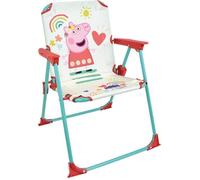 FUN HOUSE Peppa Pig Mobili da giardino - 1 tavolo H.46xø46cm, 2 sedie H.53xL.38.5xP.37.5 cm e 1 ombrellone H.125 x ø100 cm - Per bambini