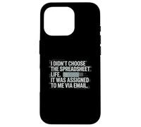 Fun I Didn't Choose the Spreadsheet Life Finance Accounting Custodia per iPhone 16 Pro