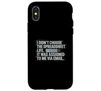 Fun I Didn't Choose the Spreadsheet Life Finance Accounting Custodia per iPhone X/XS