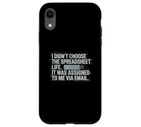 Fun I Didn't Choose the Spreadsheet Life Finance Accounting Custodia per iPhone XR
