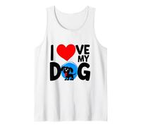 Fun I Love My Dog Cool for Dog Moms Dads Cute Puppy Novità Canotta