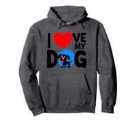 Fun I Love My Dog Cool for Dog Moms Dads Cute Puppy Novità Felpa con Cappuccio