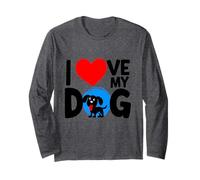 Fun I Love My Dog Cool for Dog Moms Dads Cute Puppy Novità Maglia a Manica