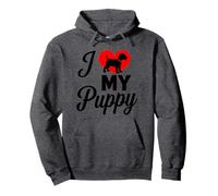 Fun I Love My Puppy Cool for Dog Moms Dads Cute New Novità Felpa con Cappuccio
