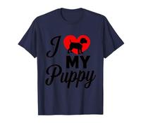 Fun I Love My Puppy Cool for Dog Moms Dads Cute New Novità Maglietta