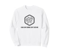 Fun I Run So My Demons Can't Catch Me Exercise Humor Design Felpa