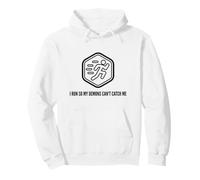 Fun I Run So My Demons Can't Catch Me Exercise Humor Design Felpa con Cappuccio