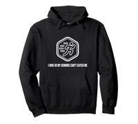 Fun I Run So My Demons Can't Catch Me Exercise Humor Design Felpa con Cappuccio
