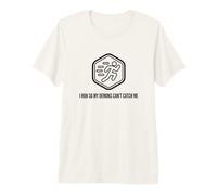 Fun I Run So My Demons Can't Catch Me Exercise Humor Design Maglietta Premium
