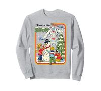 Fun in the Snow Christmas Snowman Retro Funny Adult Humor Felpa