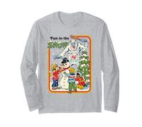 Fun in the Snow Christmas Snowman Retro Funny Adult Humor Maglia a Manica