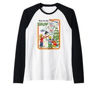 Fun in the Snow Christmas Snowman Retro Funny Adult Humor Maglia con Maniche Raglan