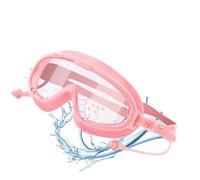Fun Kid Swim Goggles, Comfortable No-Leak Anti-Fog Swimming Glasses, UV Protection and Sturdy Silicone Pool Goggles with Earplugs for Children & Beginners, Silicone