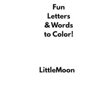 Fun Letters & Words to Color!
