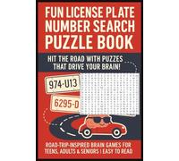 Fun License Plate Number Search Puzzle Book: Brain Games Easy To Read For Teens, Adults & Seniors | Highway Hunt Number and Letter, Challenging Word ... | Gift For Birthdays, Christmas & Holidays