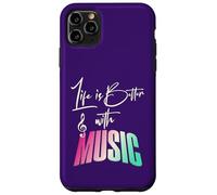 Fun Life is Better with Music Lover Musicicians Note musicali Custodia per iPhone 11 Pro Max